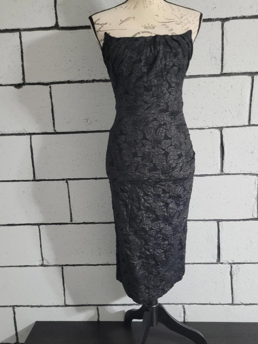 BUNDLE SALE!  New w/o tags Rare London Strapless Black  Midi Dress Sz 2